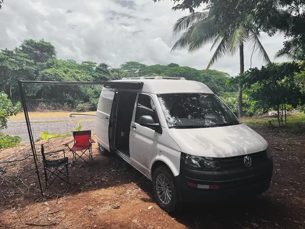 Camping close to a river